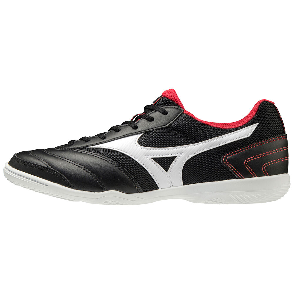 Mens Mizuno MRL Sala Club IN Soccer Shoes Black/Silver/Red Philippines (HERKCA042)